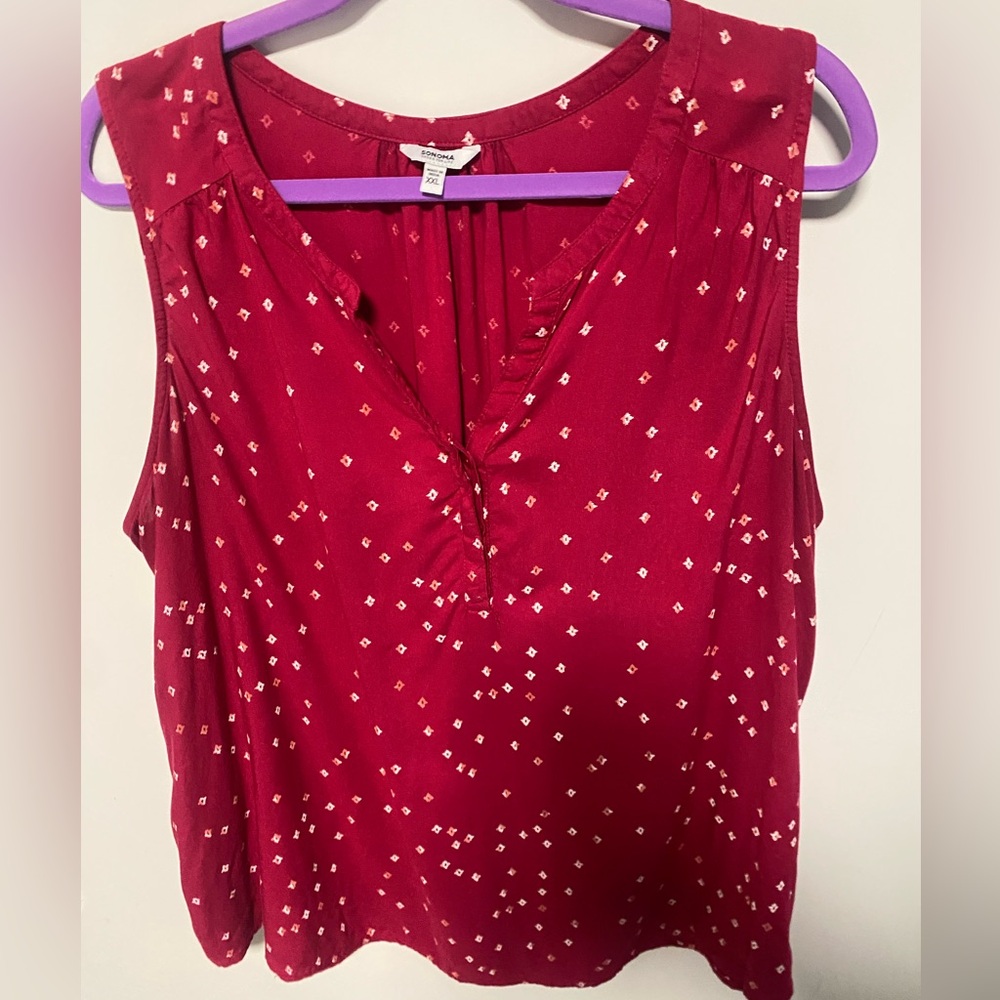 Sonoma Red Tank Camisole XXL